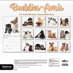 Trends International 2026 Buddies Bilingual French 12"x12" Wall Calendar -Everyday Fan & Home GUEST 013ea058 1ed9 4301 b74c fd0b0873a6ef