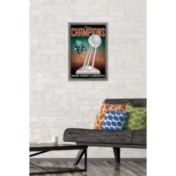 Trends International WNBA New York Liberty - 2024 WNBA Finals Team Logo Framed Wall Poster Prints