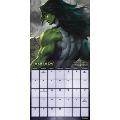 Trends International Inc. 2023-24 Wall Calendar 12"x12" Marvel HERoes 3 Trends International Inc. 2023-24 Wall Calendar 12"x12" Marvel HERoes