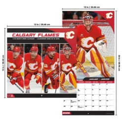NHL, Trends International 2026 Calgary Flames Bilingual French12"x12" Wall Calendar -Everyday Fan & Home GUEST 0d2be3bd b301 4034 9557 4c89908ab7dd