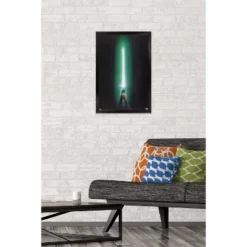 Trends International Star Wars: Original Trilogy - Green Lightsaber Framed Wall Poster Prints
