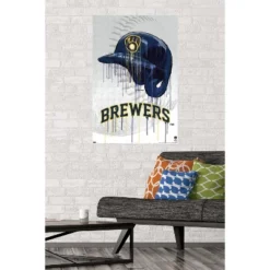 Trends International MLB Milwaukee Brewers - Drip Helmet 22 Unframed Wall Poster Prints