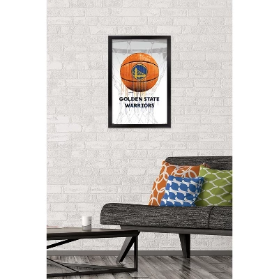Trends International NBA Golden State Warriors - Drip Ball 20 Framed Wall Poster Prints 3 Trends International NBA Golden State Warriors - Drip Ball 20 Framed Wall Poster Prints
