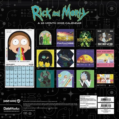 Trends International 2026 Rick And Morty 12"x12" Wall Calendar 5 Trends International 2026 Rick And Morty 12"x12" Wall Calendar - Image 3