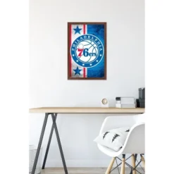 Trends International NBA Philadelphia 76ers - Logo 15 Framed Wall Poster Prints -Everyday Fan & Home GUEST 3242b814 ae9c 4ce5 8ed3 de670b2545a8