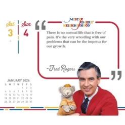 Trends International 2026 Mister Rogers Dayata Time 6.12"x5.37" Box Calendar -Everyday Fan & Home GUEST 37967053 0afa 44c0 a166 d7118be79e24