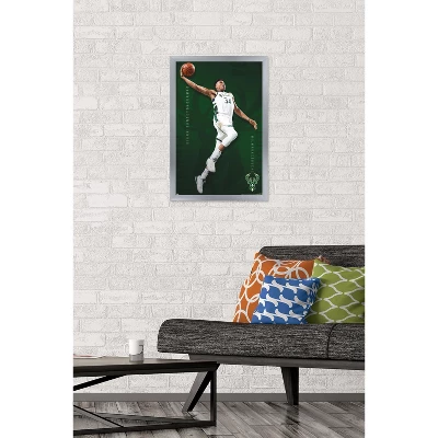 Trends International NBA Milwaukee Bucks - Giannis Antetokounmpo 19 Framed Wall Poster Prints 3 Trends International NBA Milwaukee Bucks - Giannis Antetokounmpo 19 Framed Wall Poster Prints