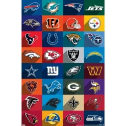 Trends International NFL League - Logos 24 Framed Wall Poster Prints -Everyday Fan & Home GUEST 3911a245 b674 4387 88d1 f8f1b126c0f1