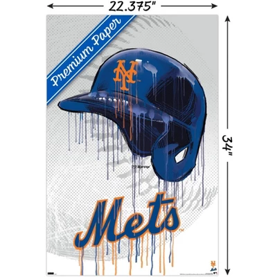Trends International MLB New York Mets - Drip Helmet 22 Unframed Wall Poster Prints 4 Trends International MLB New York Mets - Drip Helmet 22 Unframed Wall Poster Prints - Image 2