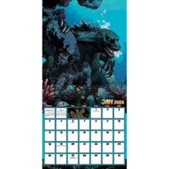 Trends International 2026 Godzilla Classic 12"x12" Wall Calendar