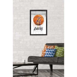 Trends International NBA Los Angeles Lakers - Drip Ball 20 Framed Wall Poster Prints
