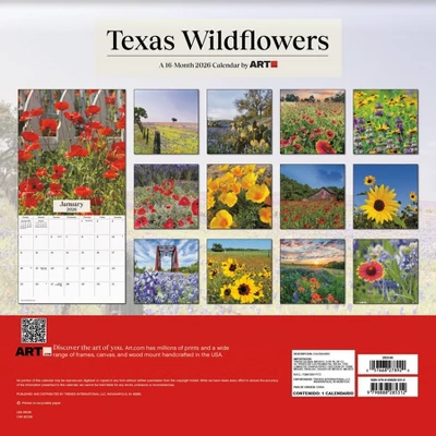 Trends International 2026 Texas Wildflowers 12"x12" Wall Calendar 5 Trends International 2026 Texas Wildflowers 12"x12" Wall Calendar - Image 3