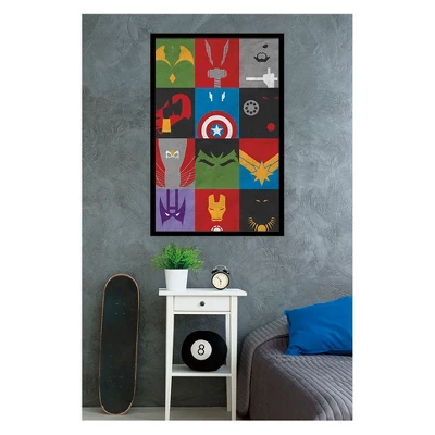 Avengers - Minimalist Grid Framed Poster Trends International 4 Avengers - Minimalist Grid Framed Poster Trends International - Image 2