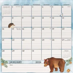 Trends International Inc. 2023-24 Wall Calendar 12"x12" Animals Magnetic Family