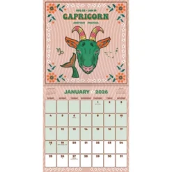 Trends International 2026 Astrology 12"x12" Wall Calendar