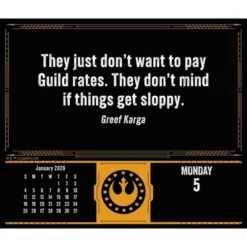 Star Wars Trends International 2026 Mandalorian Dayata Time 6.12"x5.37" Box Calendar -Everyday Fan & Home GUEST 565ba3df 2fc6 4691 917a 4b2553ebbf5b