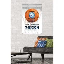 Trends International NBA Philadelphia 76ers - Drip Ball Unframed Wall Poster Prints