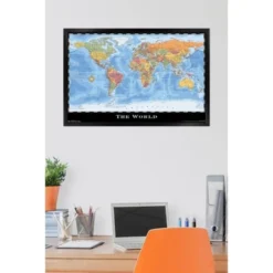 Map - World 17 Framed Poster Trends International -Everyday Fan & Home GUEST 661acc47 285c 49f5 b9df 3b085066448b