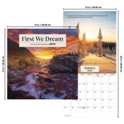 Trends International 2026 First We Dream 12"x12" Wall Calendar -Everyday Fan & Home GUEST 696f495c 6e32 4e00 b2a1 392603b9b407