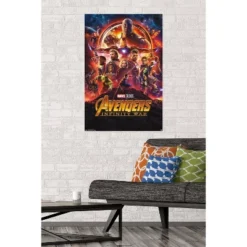 34" X 22" Marvel Cinematic Universe: Avengers: Infinity War One Sheet Premium Poster - Trends International: Unframed Wall Art