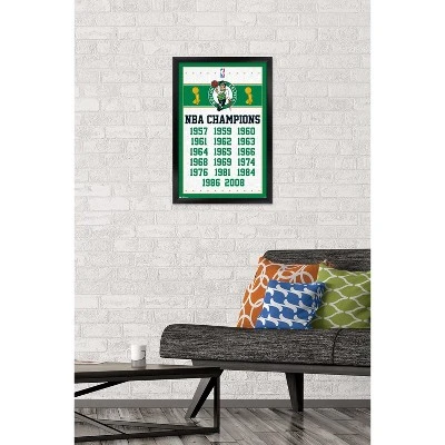 Trends International NBA Boston Celtics - Champions 13 Framed Wall Poster Prints 3 Trends International NBA Boston Celtics - Champions 13 Framed Wall Poster Prints