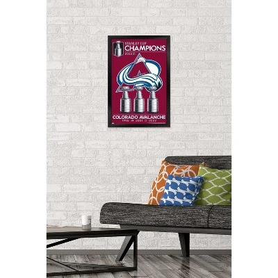 Trends International NHL Colorado Avalanche - 2022 Stanley Cup Team Logo Framed Wall Poster Prints 3 Trends International NHL Colorado Avalanche - 2022 Stanley Cup Team Logo Framed Wall Poster Prints