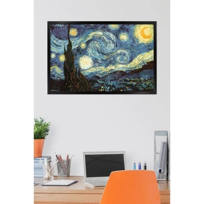 Starry Night Framed Poster Trends International 5 Starry Night Framed Poster Trends International - Image 3
