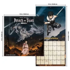 Trends International 2026 Attack On Titan 12"x12" Wall Calendar -Everyday Fan & Home GUEST 773a8558 b03e 4c7a 872c 6163a219aa10