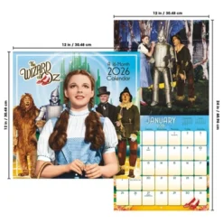 Trends International 2026 The Wizard Of Oz 12"x12" Wall Calendar -Everyday Fan & Home GUEST 7ae44807 7de5 4443 8225 479753c30540
