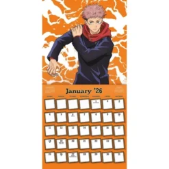 Trends International 2026 Jujutsu Kaisen 12"x12" Wall Calendar