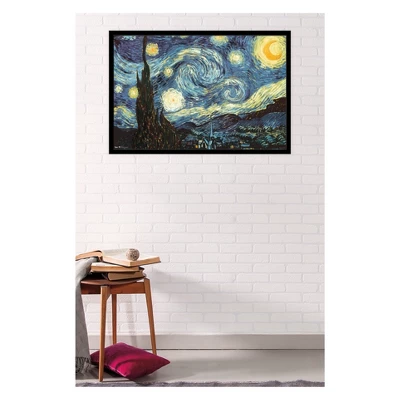 Starry Night Framed Poster Trends International 4 Starry Night Framed Poster Trends International - Image 2