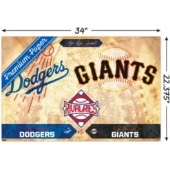 Trends International MLB Rivalries - Los Angeles Dodgers Vs San Francisco Giants Unframed Wall Poster Prints -Everyday Fan & Home GUEST 845a9d96 a746 49b3 a1ec 9cbfdbfa1447