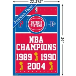 Trends International NBA Detroit Pistons - Champions 17 Unframed Wall Poster Prints -Everyday Fan & Home GUEST 85c4f326 0ca8 4e3f 9328 c8c3e731ada9