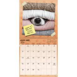 Trends International Inc. 2023-24 Wall Calendar 12"x12" Guilty Dog