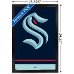Trends International NHL Seattle Kraken - Logo 21 Framed Wall Poster Prints -Everyday Fan & Home GUEST 97288838 45e1 4032 a031 f2e27bf45785