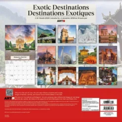 Trends International 2026 Exotic Destinations Bilingual French 12"x12" Wall Calendar -Everyday Fan & Home GUEST 9733eea3 aca0 458d adec 3528a87e1605
