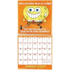 Trends International Inc. 2023-24 Wall Calendar 12"x12" Nickelodeon SpongeBob SquarePants