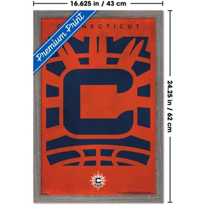 Trends International WNBA Connecticut Sun - Logo 25 Framed Wall Poster Prints 4 Trends International WNBA Connecticut Sun - Logo 25 Framed Wall Poster Prints - Image 2