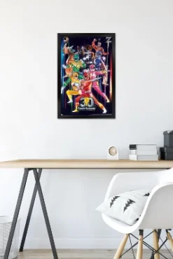Trends International Power Rangers - 30th Group Framed Wall Poster Prints -Everyday Fan & Home GUEST 9f84f3da b1bb 4267 9e27 008dd27f3639