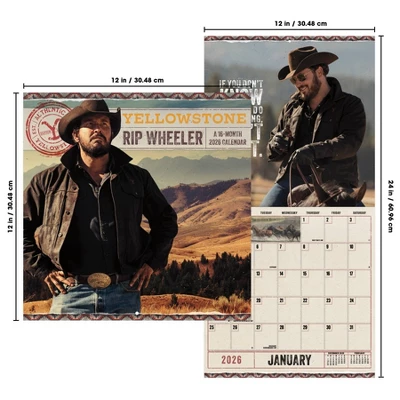 Trends International 2026 Yellowstone Bilingual French Rip Wheeler 12"x12" Wall Calendar 8 Trends International 2026 Yellowstone Bilingual French Rip Wheeler 12"x12" Wall Calendar - Image 6