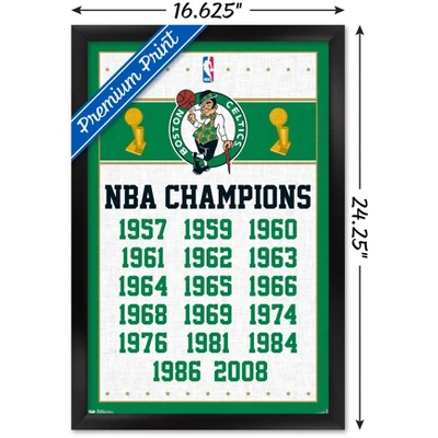 Trends International NBA Boston Celtics - Champions 13 Framed Wall Poster Prints 4 Trends International NBA Boston Celtics - Champions 13 Framed Wall Poster Prints - Image 2