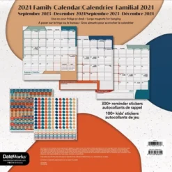 Trends International Inc. 2023-24 Wall Calendar 12"x12" Bilingual English/French Family Magnetic -Everyday Fan & Home GUEST b2564e0c df63 4faf a3cf 79ef9a52f45e