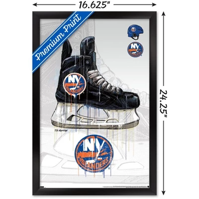 Trends International NHL New York Islanders - Drip Skate 21 Framed Wall Poster Prints 4 Trends International NHL New York Islanders - Drip Skate 21 Framed Wall Poster Prints - Image 2