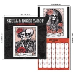 Trends International 2026 Tarot Skulls And Roses 12"x12" Wall Calendar -Everyday Fan & Home GUEST bbfbc925 a1c2 413f 9cec 218354e6dab1