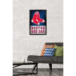 Trends International MLB Boston Red Sox - Logo 18 Framed Wall Poster Prints