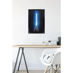 Trends International Star Wars: Original Trilogy - Blue Lightsaber Framed Wall Poster Prints -Everyday Fan & Home GUEST c8fba868 a990 4c11 9d50 4c56ca9e5181