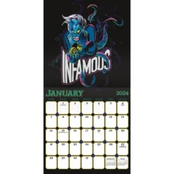 Trends International Inc. 2023-24 Wall Calendar 12"x12" Disney Villains