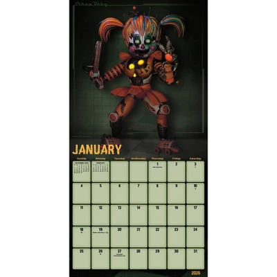 Trends International 2026 Five Nights At Freddys 12"x12" Wall Calendar 3 Trends International 2026 Five Nights At Freddys 12"x12" Wall Calendar