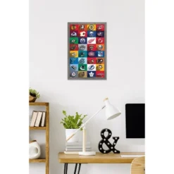 Trends International NHL League - Logos 25 Framed Wall Poster Prints