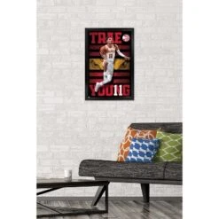 Trends International NBA Atlanta Hawks - Trae Young 20 Framed Wall Poster Prints